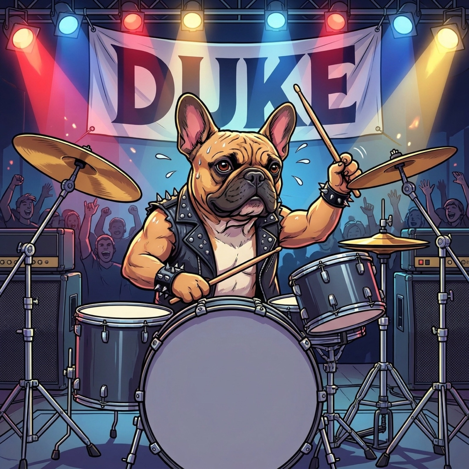 Or on the drum head